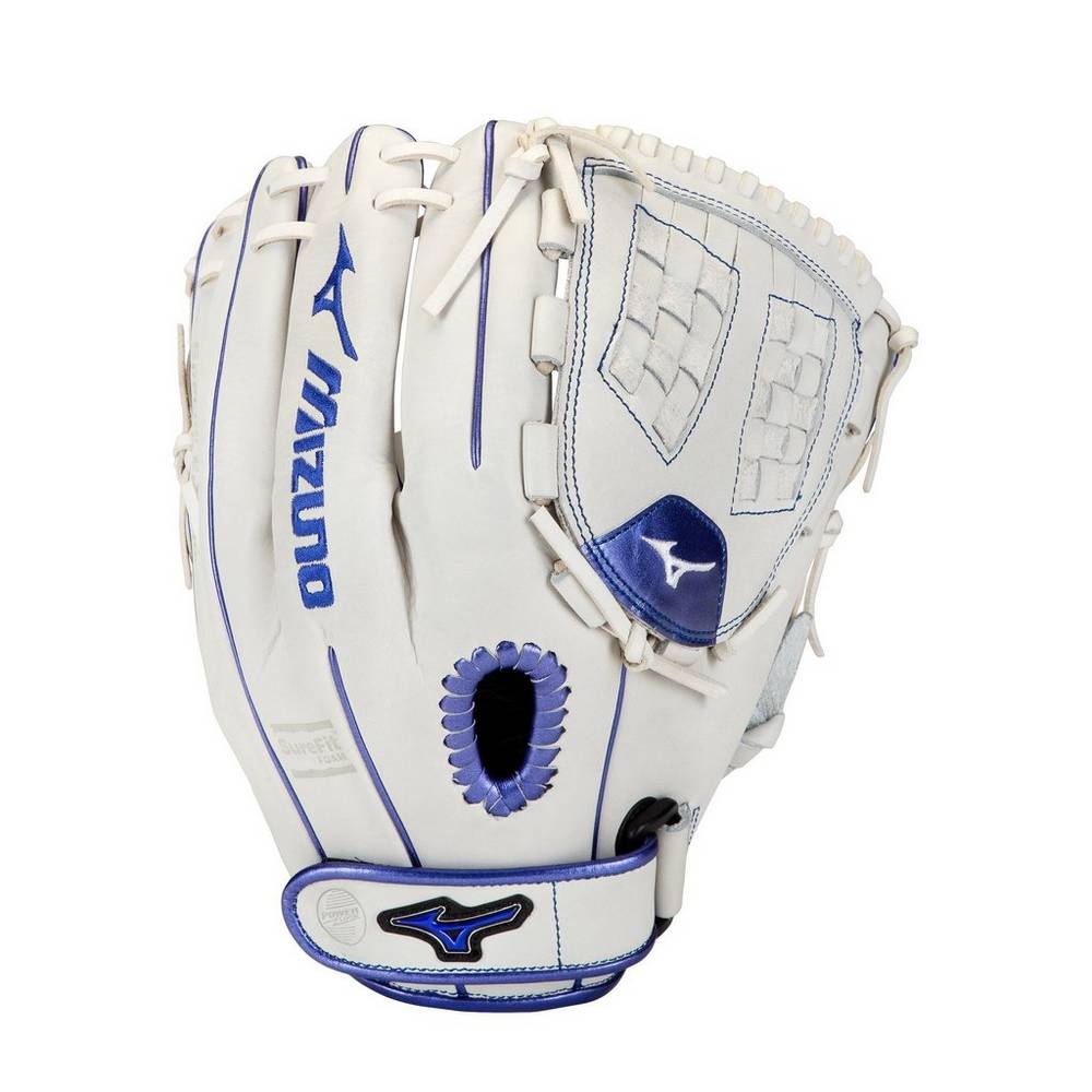 Womens Mizuno MVP Prime SE Fastpitch 12" Softball Gloves White/Royal Philippines (DWHNQC641)